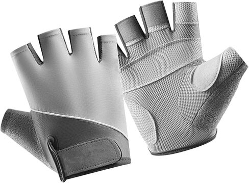 1 Pair Half Finger Sports Gloves, Polyester Anti Slip Breathable Sun Protection Cycling Gloves Fingerless Gloves for Men and Women in Kuwait