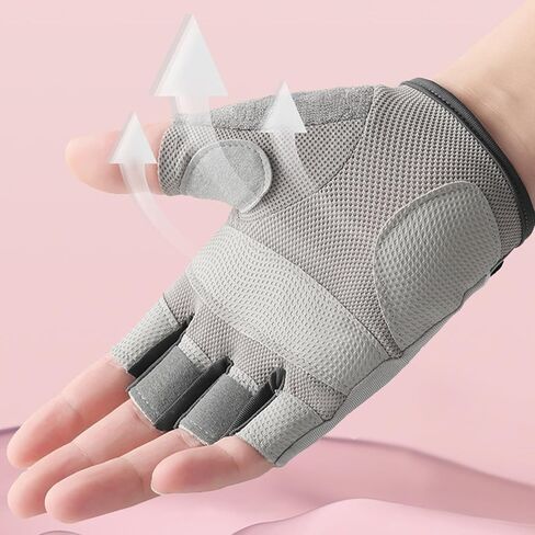 1 Pair Half Finger Sports Gloves, Polyester Anti Slip Breathable Sun Protection Cycling Gloves Fingerless Gloves for Men and Women in Kuwait