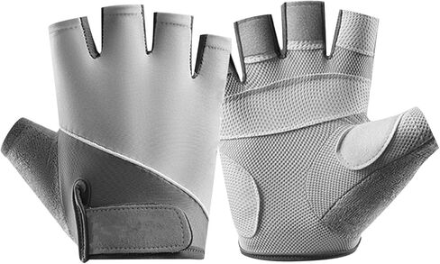 1 Pair Half Finger Sports Gloves, Polyester Anti Slip Breathable Sun Protection Cycling Gloves Fingerless Gloves for Men and Women in Kuwait