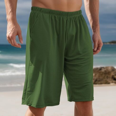 Men's Athletic Shorts 1 Pack with Pockets, Quick-Dry Mesh Liner for Running, Workout, Gym & Swimming in Kuwait