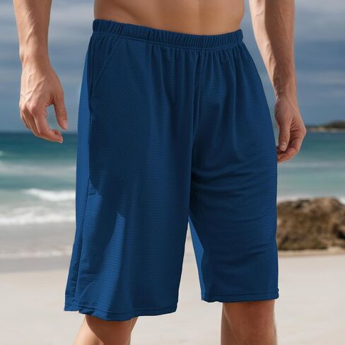 Men's Athletic Shorts 1 Pack with Pockets, Quick-Dry Mesh Liner for Running, Workout, Gym & Swimming in Kuwait