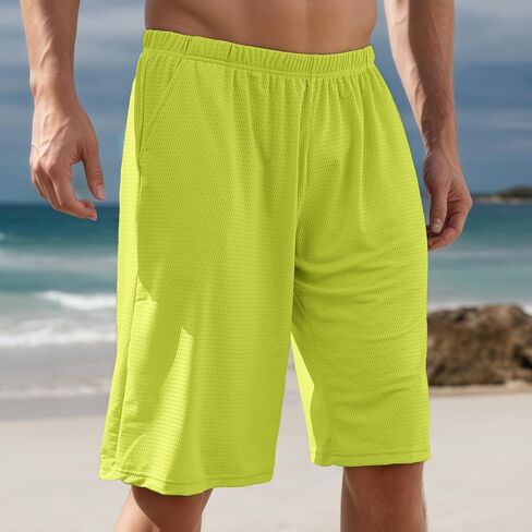 Men's Athletic Shorts 1 Pack with Pockets, Quick-Dry Mesh Liner for Running, Workout, Gym & Swimming in Kuwait