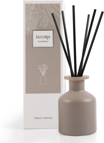 مجموعة ناشر أعواد القصب، عطر منزلي من الأوكالبتوس، 100 مل (3.38 أونصة سائلة) مع 6 أعواد من القصب، لغرفة المعيشة وغرفة النوم والحمام وأساسيات ديكور المنزل الحديث in Kuwait