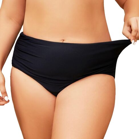 Period Swimwear Bottom for Women, Menstruation Leakproof Swimsuit Bottom, Ruched, Tummy Control, High-Waist in Saudi Arabia