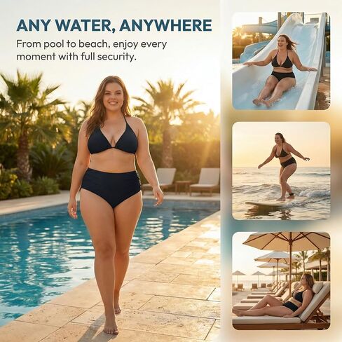 Period Swimwear Bottom for Women, Menstruation Leakproof Swimsuit Bottom, Ruched, Tummy Control, High-Waist in Saudi Arabia