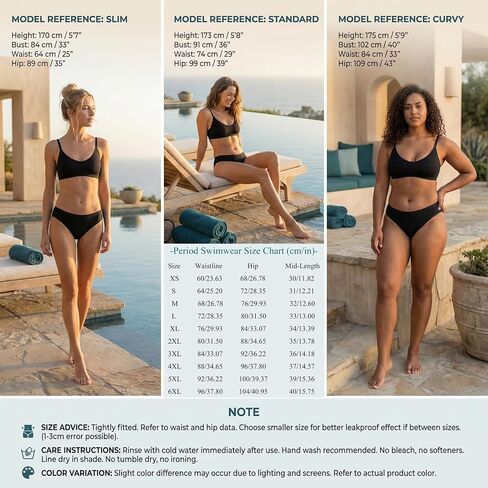 Period Swimwear Bottom for Women, Menstruation Leakproof Swimsuit Bottom, Ruched, Tummy Control, High-Waist in Saudi Arabia