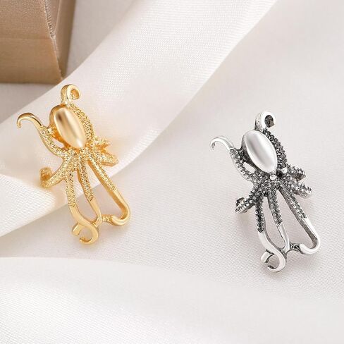 Gold Octopus Stud Earrings for Women Goth Octopus Ear Clip Earring Vintage Punk Earring Emo Accessories Seashell Jewelry Halloween Jewelry Accessory for Women in Saudi Arabia