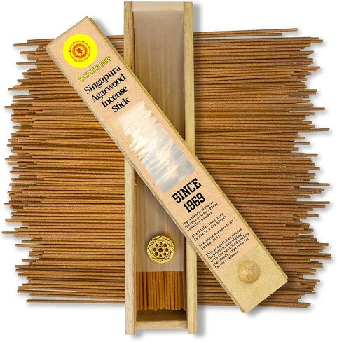 Sandalwood Incense Sticks - 120 Core-Free Low Smoke Incense with Brass Holder for Aromatherapy, Meditation, Yoga - Pet Friendly Eco-Friendly Gift Set - Pure Scent 45-60 Burn Time in Kuwait