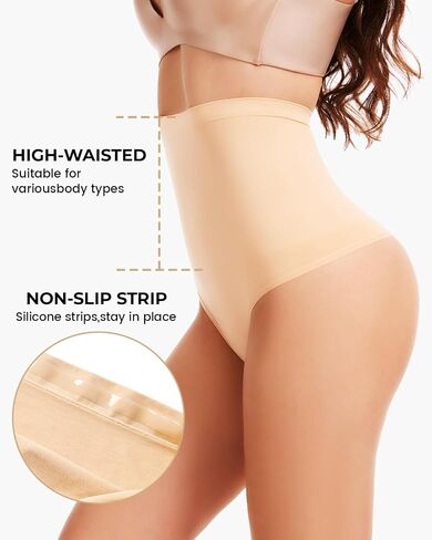 Tummy Control Shapewear Underwear for Women,Seamless High Waist Panties, Compression Faja Body Shaper Thong Shorts in Saudi Arabia