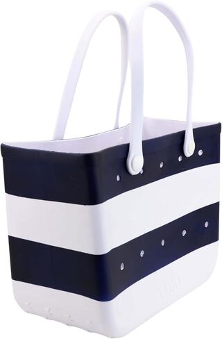 COJU Rubber Tote Bag Waterproof Large Tote Bag for Beach Poolside Travel (Navy) in Saudi Arabia