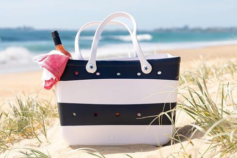 COJU Rubber Tote Bag Waterproof Large Tote Bag for Beach Poolside Travel (Navy) in Saudi Arabia