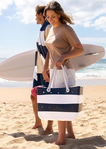 COJU Rubber Tote Bag Waterproof Large Tote Bag for Beach Poolside Travel (Navy) in Saudi Arabia