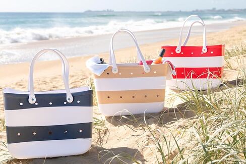 COJU Rubber Tote Bag Waterproof Large Tote Bag for Beach Poolside Travel (Navy) in Saudi Arabia