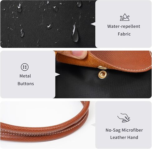 Tote Bag for Women Nylon Top-Handle Purse,Lightweight Large Capacity Shoulder Hobo HandBag with Zipper Leisure Foldable Weekend (Black, Large) in Saudi Arabia