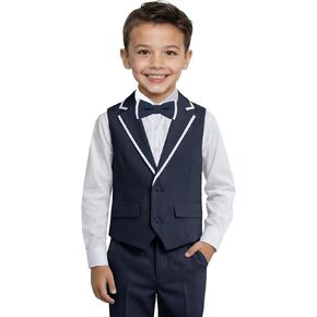 Boys' Suits 4 Piece Set Formal Toddler Dress Shirt Vest Pants Bow Tie Kid Tuxedo Suit Teen Wedding Outfits Boys Clothes in Saudi Arabia