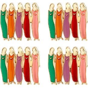 4Pcs Sister Flower Brooch Set - Elegant Alloy Brooches for Prom, Graduation, Party, Wedding - Sentimental Keepsake Gift for Sisters and Friends in Saudi Arabia