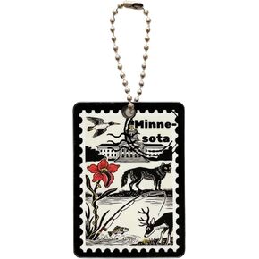 سلسلة مفاتيح Minnesota Souvenirs Fashion Forever Stamps - طابع بريدي مزخرف مع حلقة مفاتيح - Forever Stamps Spot M in Kuwait