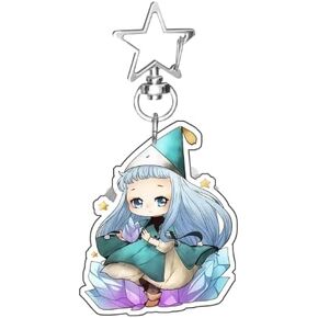 سلاسل المفاتيح الأكريليكية من Witch Hat Atelier Chibi - Coco وAgott وTetia وRicheh وQifrey - إكسسوارات ساحرة لحلقات مفاتيح الرسوم المتحركة اللطيفة in Kuwait