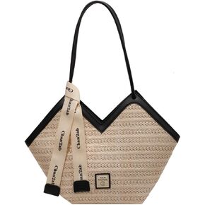 Straw Beach Tote Bags for Women, French Retro Shoulder Bag, Classic Woven Travel Bag in Saudi Arabia