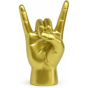 Gold Hand Sculpture Decor, Modern Resin Music Statue | Hand Decor for Home Office Desk, Jewelry Holder Display Stand for Rings Bracelets Necklaces, Shelf Decor Accent, Unique Gift in Saudi Arabia