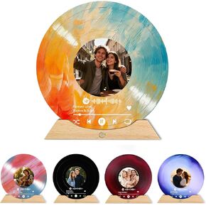 Personalized Vinyl Record with Photo, Custom Spotify Plaque, Acrylic Song Plaque Music Art Decor, Photo Gift for Couples, Boyfriend, Anniversary, Wedding, Graduation, Valentine’s Day in Saudi Arabia