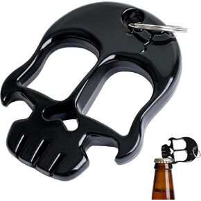 Heavy Duty Skull Bottle Opener Keychains - Gothic Skeleton Head Key Ring For Men - Alloy Metal Bag Charm For Car Keys - Cool Biker Accessories & Beer Opener Gift in Saudi Arabia