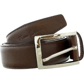 Pierre Cardin Brown Classic Square Silver D-Ring Adjustable Belt Adjustable Mens Belt-40 in Saudi Arabia