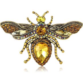Fashionable Rhinestone Bee Brooch for Women Insect Brooch Dress Suit Pin Accessories Party Banquet Gift in Saudi Arabia