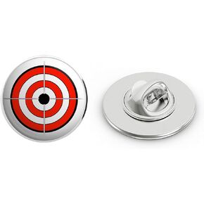 Bullseye Target Crosshairs RED Black White Round Metal 0.75" Lapel Pin Hat Shirt Pin Tie Tack Pinback in Saudi Arabia