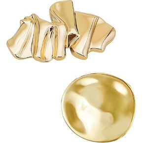 2Pcs Gold Brooch Pins for Clothes, Gold Irregular-Shaped Metal Brooches, Exquisite Brooches & Pins Decorations for Women Fashion Weddings Suit Dress Clothing Accessorie in Saudi Arabia