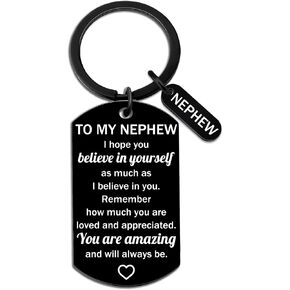 Nephew Gifts From Auntie Uncle Keychain Inspirational Gift I Believe In You Gifts For Nephews Adult Birthday Anniversary Graduation Gift in Saudi Arabia