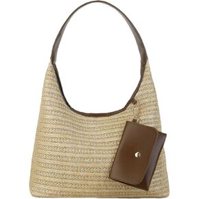 Large Straw Hobo Bags for Women Raffia Summer Shoulder Handbag Beach Vacation Slouchy Tote Purses in Saudi Arabia
