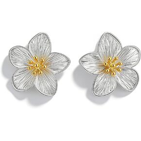 Women's Flower Earrings Gifts,Cute Hibiscus/Cherry Blossom/Plumeria Earrings Gifts,Cute Flower Hypoallergenic Stud Earring Jewelry in Saudi Arabia
