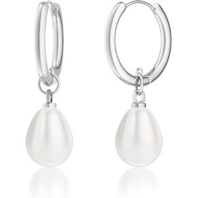 Gold Pearl Earrings for Women, Pearl Drop Earrings 14K Plated Statement Dangle, Gold Dangle Bridesmaid Earrings Tarnish Resistan for Women Gift in Saudi Arabia