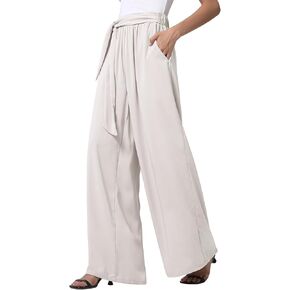 QIANXIZHAN Women's Wide Leg Pants, High Waisted Palazzo Pants Dressy Summer Flowy Casual Lounge Work Dress Pants Trousers WL in Kuwait