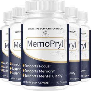 (5 Pack) Memopryl Capsules - MemoPryl Support Advanced Formula, Daily Memo Pryl Pills All Natural Ingredients Premium Formula Vitamins for Overall Health & Wellness Reviews, 300 Capsules for 5 Months in Saudi Arabia