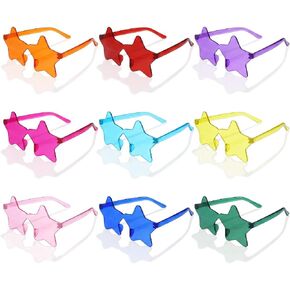 Star Sunglasses, 9Pcs Colorful Rimless Star-Shaped Glasses for Party Favors, Candy Color Sunglass for Costumes Cosplay, Beach & Pool, Star Glasses Party Favor for Women Men in Saudi Arabia