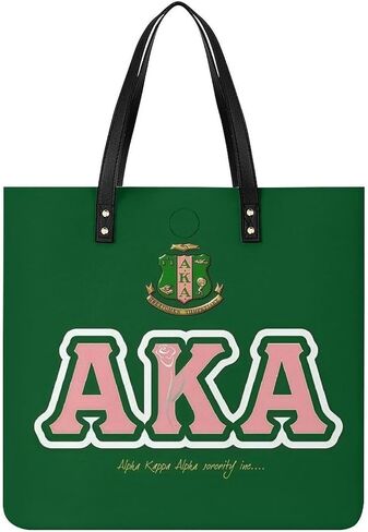 PU Leather Tote for Women, Sorority Gift Shoulder Handbag Casual Everyday Use in Saudi Arabia
