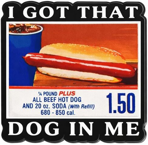 Hot Dog Pin - Funny Fast Food Enamel Pins Brooch with "I Got That Dog In Me" for Backpacks, Jackets, Hats. Humor Vintage Junk Food Pins Gift for Foodies, Friends, Girls, Students. in Saudi Arabia