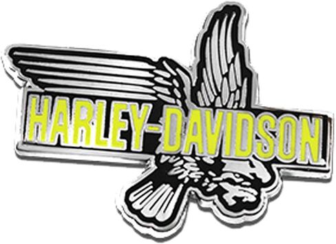 Harley-Davidson 1.5 inch. Plunge Eagle H-D Text Metal Pin, Silver Finish in Kuwait