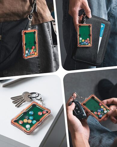 Billiard Shape Acrylic Fidget Keychain for Billiards Lovers, Cute Key Ring for Bag/Keys Decoration, LBE111 in Saudi Arabia