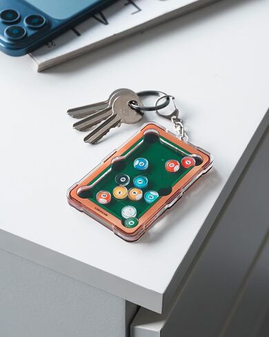 Billiard Shape Acrylic Fidget Keychain for Billiards Lovers, Cute Key Ring for Bag/Keys Decoration, LBE111 in Saudi Arabia