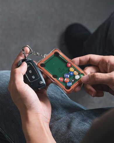 Billiard Shape Acrylic Fidget Keychain for Billiards Lovers, Cute Key Ring for Bag/Keys Decoration, LBE111 in Saudi Arabia