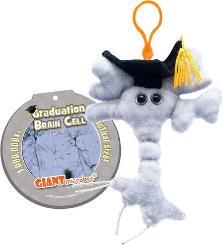 GIANTmicrobes سلسلة مفاتيح خلايا الدماغ للتخرج، قطيفة التخرج، حيوان محشو للتخرج 2025، هدية تخرج ممرضة، هدايا تخرج من المدرسة الطبية، سلسلة مفاتيح التخرج 2025، حقيبة سحرية in Kuwait