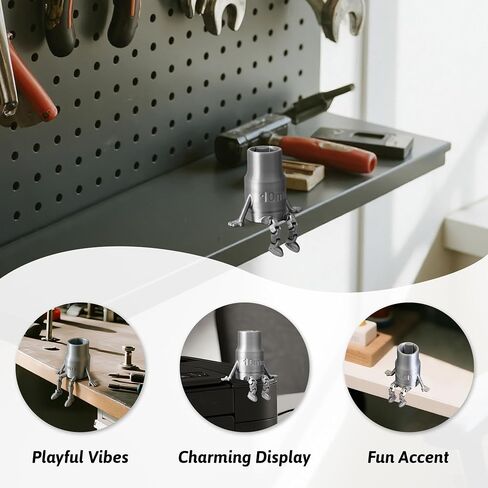 Yipintang 2 Packs 2-Inch Mini Socket Buddy – 10mm Hex-Style Inspired Desk Figurine | Transformable Bullet Toy with Dangling Legs | Non-Functional Novelty Gift for Men & DIY Fans (2 Inches) in Saudi Arabia