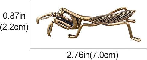 Vintage Solid Brass Insect Figurine – Mini Mantis Sculpture for Home & Office Desk Decor, Collectible Gift for Nature Lovers in Kuwait