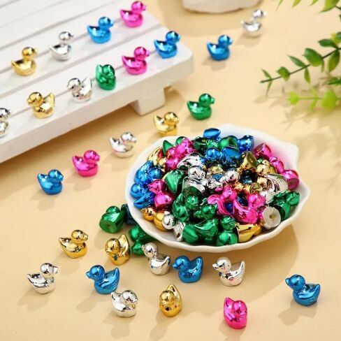 20 PCS 3D Printed Resin Mini Duck Figurine Assorted Colors Handcrafted Decor for Home Office Desk Shelf Display in Kuwait