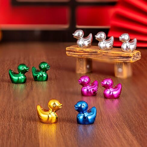 20 PCS 3D Printed Resin Mini Duck Figurine Assorted Colors Handcrafted Decor for Home Office Desk Shelf Display in Kuwait