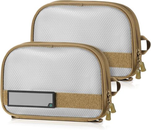 معدات المنقذ Core Tactical Mesh Szipper Pouch ، 11 "× 7" Modular EDC Tool Organizer Range Gear Storage Pocket W/Hook ، حقيبة تفريغ مع مقبض ، عبوة 2 in Kuwait
