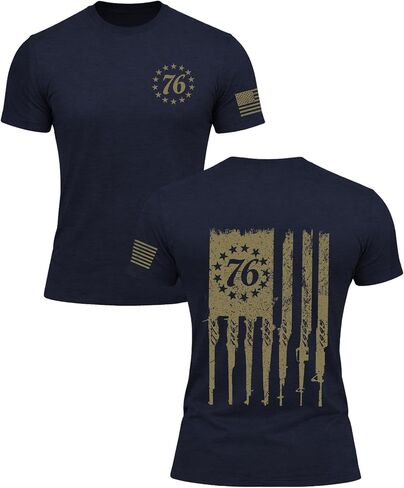 KESIHAN Men's Patriotic American 1776 Rifle Flag Graphic Tee 4th of July Shirt Gym Muscle T-Shirt for Men in Saudi Arabia